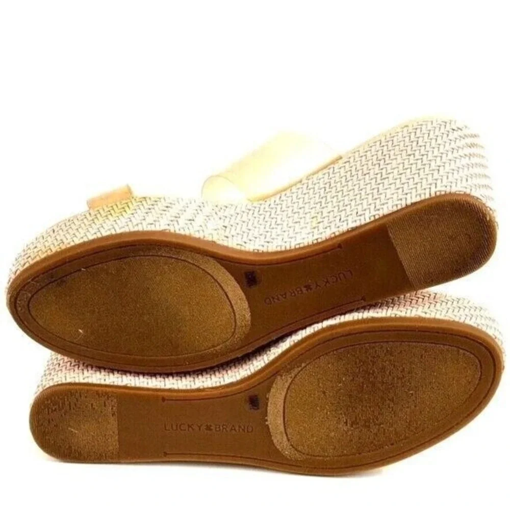 Lucky Brand Brindia Pink Rose Slip On Platform Wedge Shoes Size 10 Boho